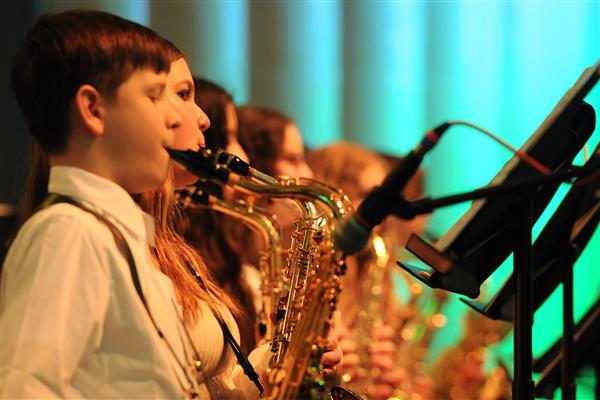 Students performing at the 2023-2024 All County Jazz Concert